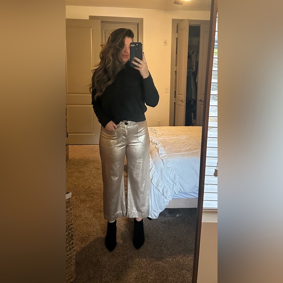 Maeve Colette Metallic gold pants - Picture 3 of 7